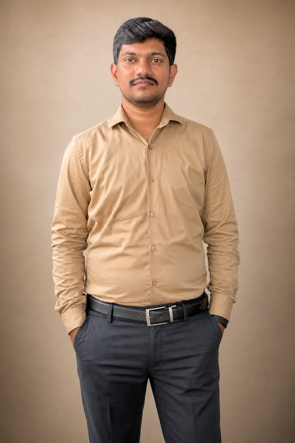 Portrait with hands in pockets
